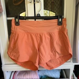 Lululemon speed up shorts orange